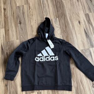 NWT - Adidas Black Hoodie with White Logo - Size XXL